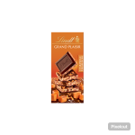 LINDT GRAND PLAISIR CARAMEL ET FLEUR DE SEL NOIR 150G
