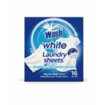 AT HOME WASH WHITE LAUNDRY SHEETS BRIGHTENS YOUR WHITE LAUNDRY 16 SHEETS
