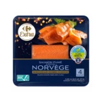 EXTRA SAUMON FUME NORVEGE 4 TRANCHES 140G