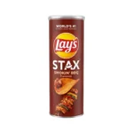 LAYS STAX SMOKIN BBQ FLAVORED CHIPS 100G